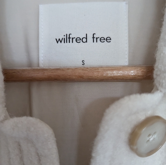 Aritzia Wilfred Free Cream 100% Wool Shacket Size Small - Picture 4 of 4